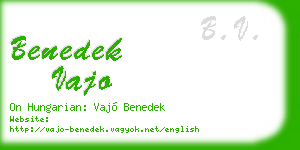 benedek vajo business card