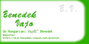 benedek vajo business card